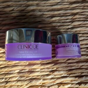 Clinique NEW 3.8 oz Take the Day Off Cleansing Balm Duo with 1 oz Travel Size